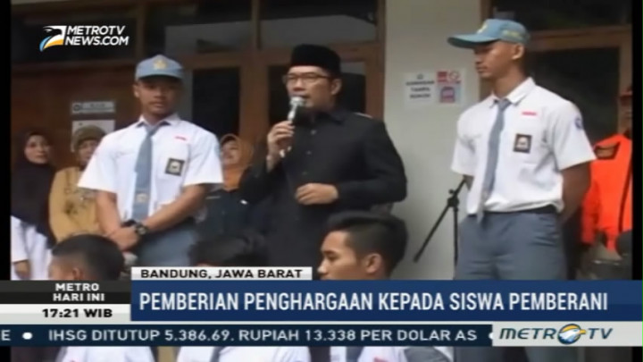 Ridwan Kamil Apresiasi Keberanian Siswa Kejar Pelaku Teror Bom