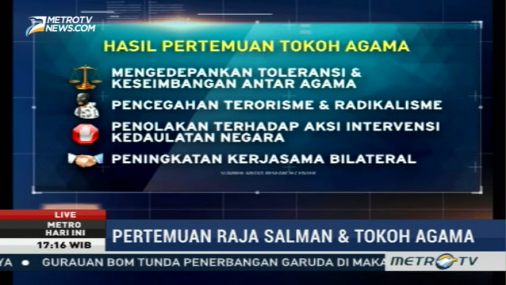 Empat Poin Penting Pertemuan Raja Salman dengan Tokoh Agama