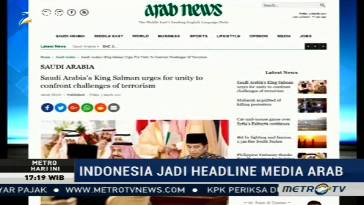 Kunjungan Raja Salman ke Indonesia Jadi Headline Media Arab