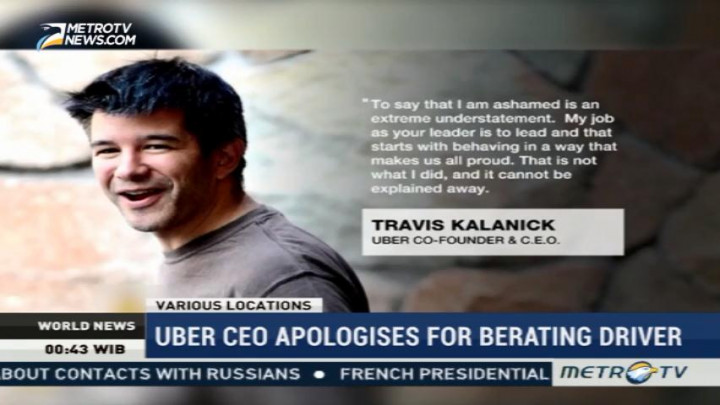 Uber CEO Apoligies for Berating Driver