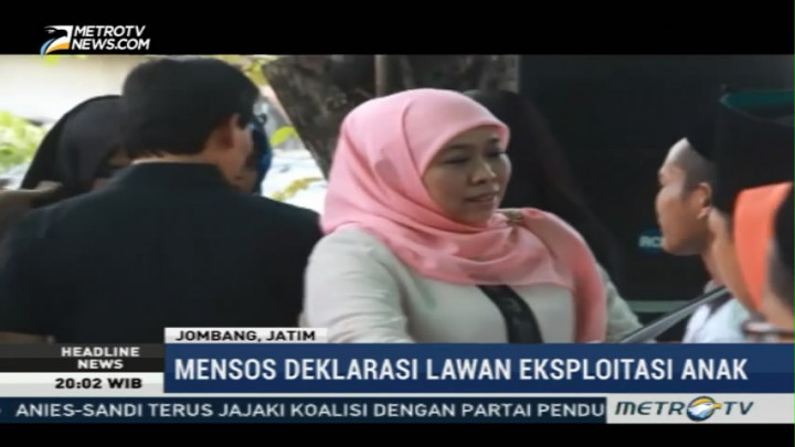Mensos Khofifah Deklarasi Lawan Eksploitasi Anak