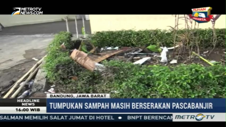 Pascabanjir di Pasteur, Tumpukan Sampah Masih Berserakan
