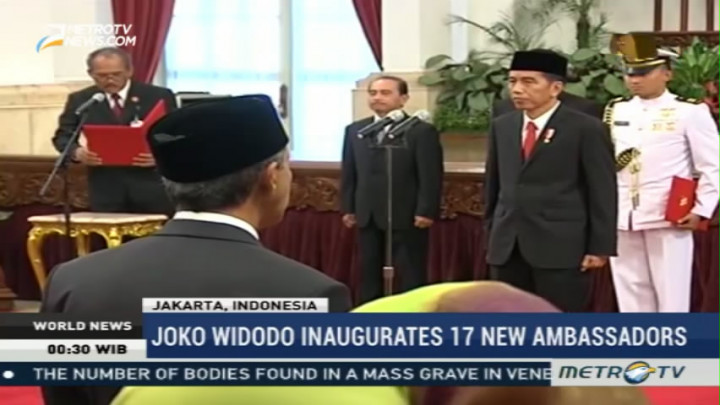 Joko Widodo Inaugurates 17 New Ambassadors