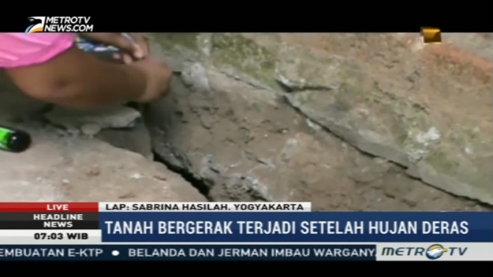 Tim Gabungan Selidiki Pemicu Tanah Bergerak di Purworejo