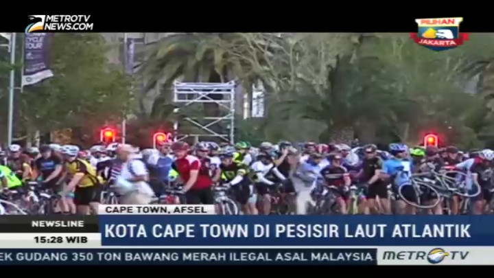 Balapan Sepeda di Cape Town Terhenti Akibat Tiupan Angin Kencang