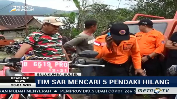 Tim SAR Masih Cari Lima Pendaki Hilang di Gunung Sapabintoeng