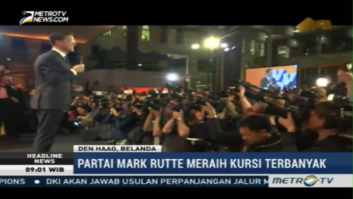 Partai PM Rutte Raih Kursi Parlemen Terbanyak