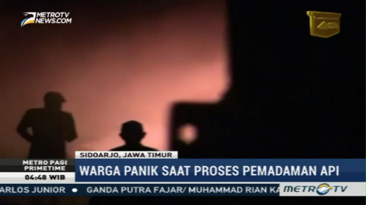 Kebakaran Gudang di Sidoarjo, Lima Mobil Damkar Diturunkan