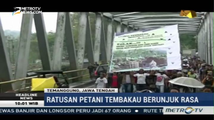 Ratusan Petani di Temanggung Demo Tolak Tembakau Impor