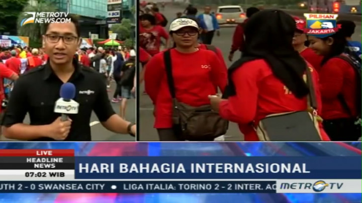 Peringati Hari Bahagia Internasional, Ratusan Warga Ikuti Jalan Sehat