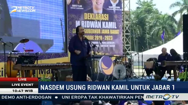 NasDem dan Ridwan Kamil Sepakat Dukung Jokowi di Pilpres 2019