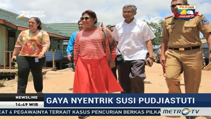 Penampilan Tegaskan Kepribadian Menteri Susi yang Santai