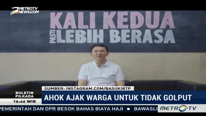 Kampanye di Instagram, Ahok Ajak Warga Jakarta Tak Golput