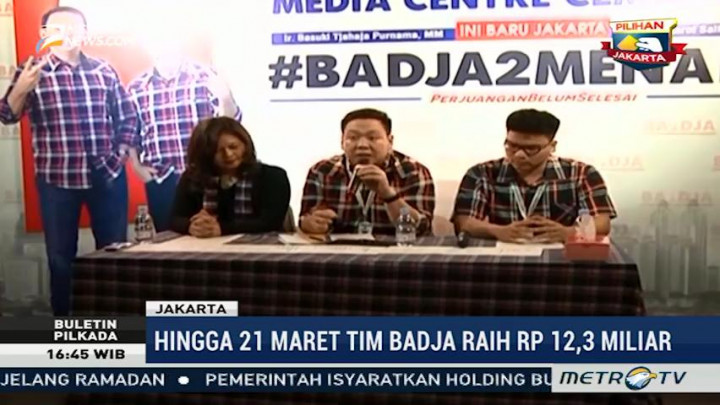 Dana Patungan Ahok-Djarot Telah Capai Rp12,3 Miliar