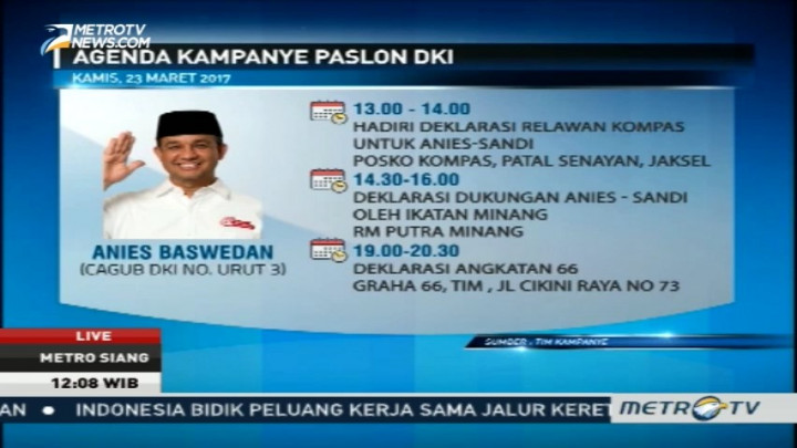 Kampanye Anies Hari Ini Didominasi Deklarasi Dukungan