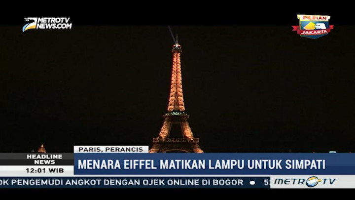 Berduka Atas Teror London, Lampu Menara Eiffel Dipadamkan