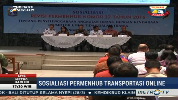 Kemenhub Sosialisasikan Permenhub Tranportasi Online di Balai Kota DKI