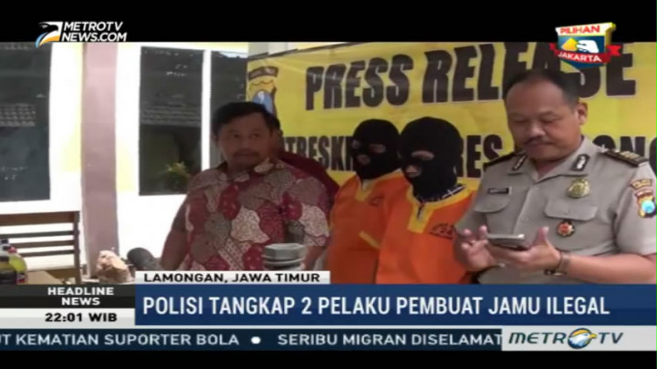 Polisi Tangkap Pembuat Jamu Ilegal di Lamongan