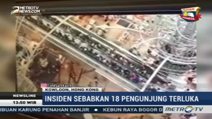 Insiden Eskalator di Hong Kong, 18 Terluka