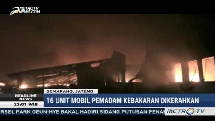 Empat Gudang Tekstil di Semarang Ludes Terbakar