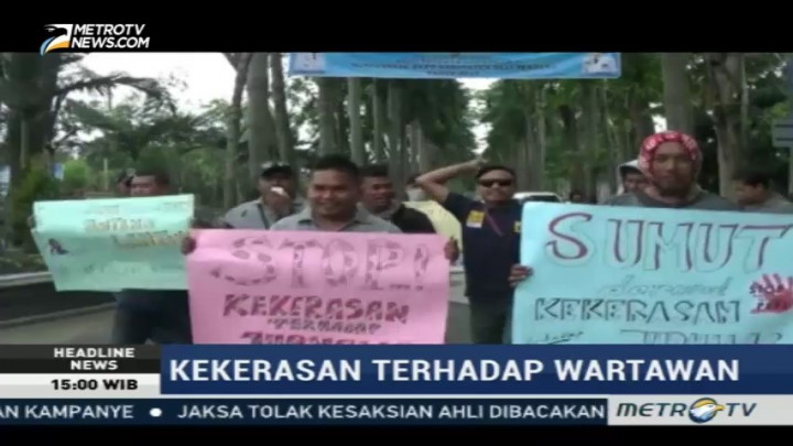 Tolak Kekerasan Terhadap Pers, Puluhan Wartawan Gelar Aksi Solidaritas