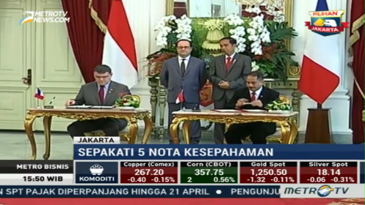 Indonesia-Prancis Teken Lima Nota Kesepahaman