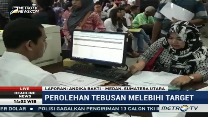 Uang Tebusan <i>Tax Amnesty</i> di Sumut Capai Rp4,6 Triliun