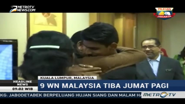 Dibebaskan Korut, 9 Warga Malaysia Tiba di Kuala Lumpur