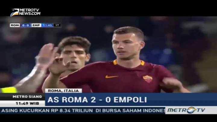 Kalahkan Empoli, AS Roma Tempel Juventus di Klasemen Serie A