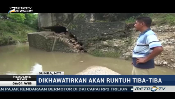 Jembatan di Sumba Timur Nyaris Ambrol, Warga Terancam Terisolasi