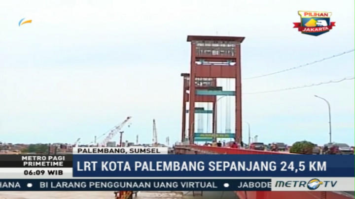 Pengerjaan Proyek LRT di Palembang Terus Dikebut