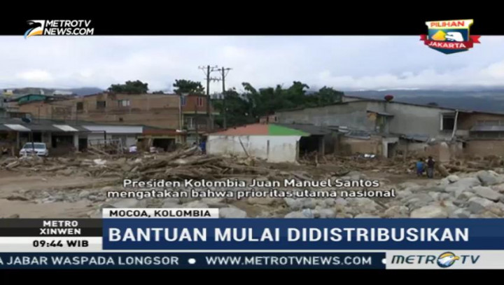 Bantuan untuk Korban Banjir Kolombia Mulai Didistribusikan