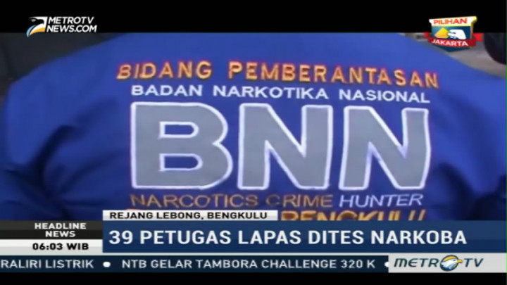 39 Petugas Lapas Curup Jalani Tes Narkoba