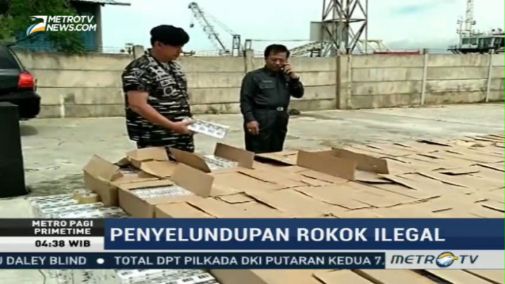 TNI AL Tangkap Kapal Berisi 10 Ribu Slop Rokok Ilegal