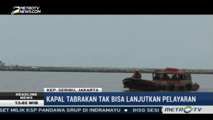 Tim Gabungan Tinjau Lokasi Tabrakan Kapal Kargo di Kepulauan Seribu