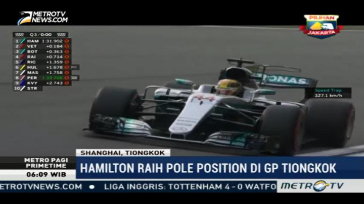 Hamilton Tercepat di Kualifikasi GP Tiongkok