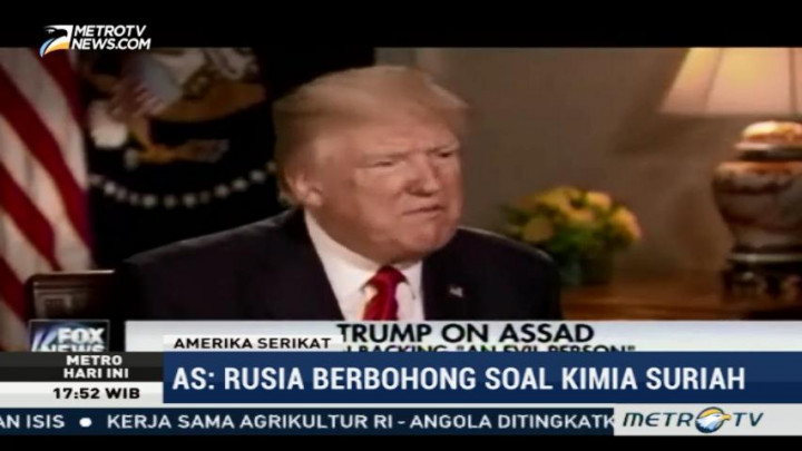 AS Tuding Rusia Lindungi Pemerintah Suriah dalam Serangan Kimia