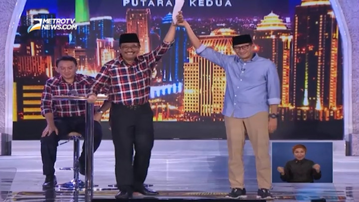 Djarot vs Sandi di Debat Pilkada DKI Putaran Kedua