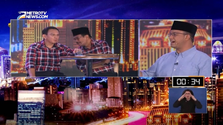 Permintaan Maaf Anies dan Ahok di Akhir Debat