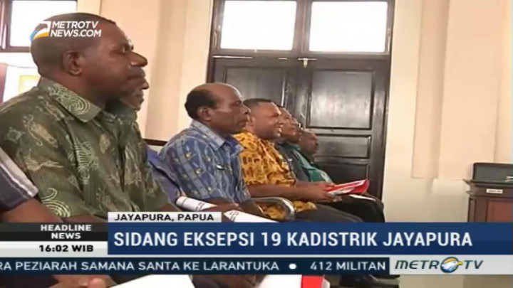 PN Jayapura Gelar Sidang Eksepsi 19 Kadistrik Jayapura