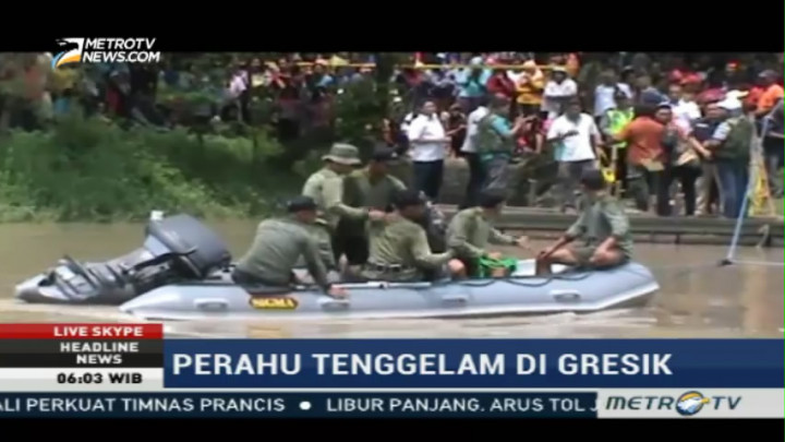 Lima Korban Kapal Tenggelam di Gresik Masih Hilang