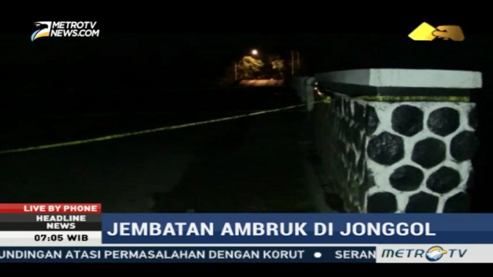 Jembatan di Jonggol Putus, Arus Lalin Bogor-Cianjur Dialihkan