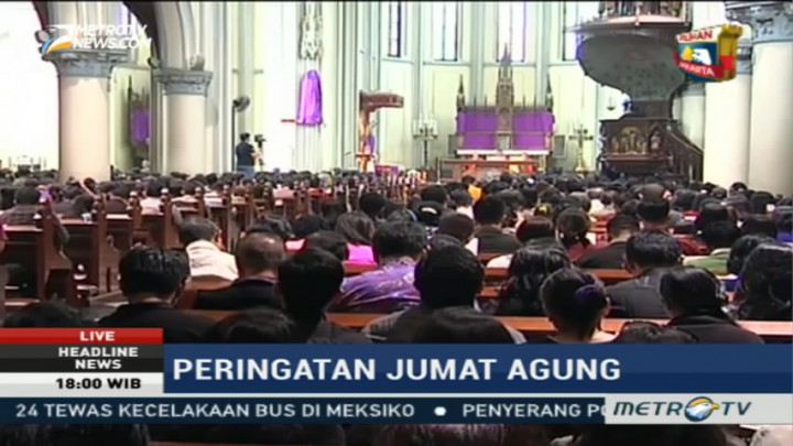 Peringatan Jumat Agung di Katedral Ajak Umat Amalkan Sila ke-2