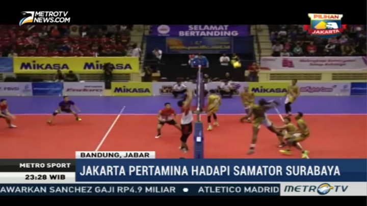 Jakarta Pertamina Menang 3-1 atas Samator Surabaya