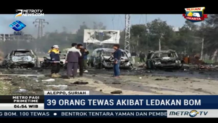 Bom Mobil Meledak di Aleppo, 39 Tewas Puluhan Terluka