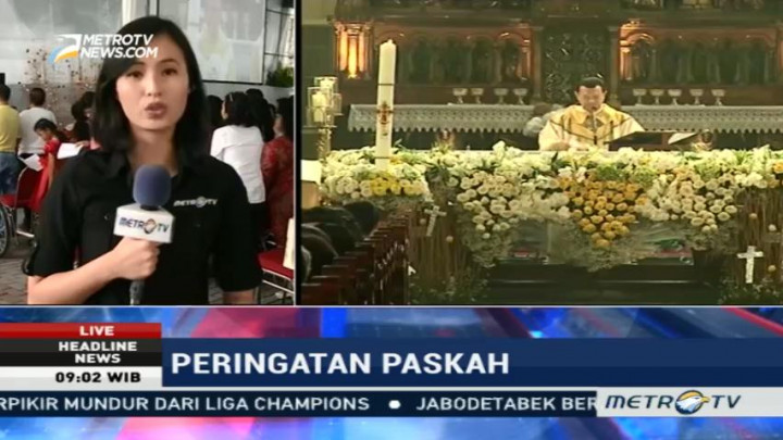 Peringatan Paskah di Gereja Katedral Angkat Tema Pancasila
