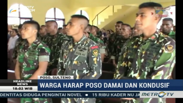 Puluhan Personel Satgas Tinombala Rayakan Paskah Bersama Warga Poso
