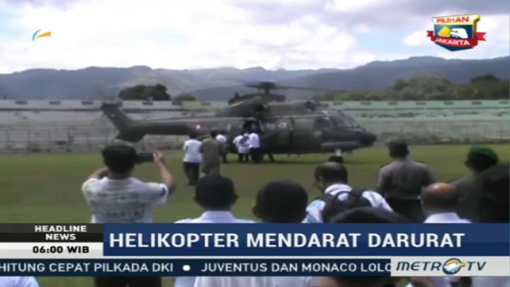 Pilot Sesak Nafas, Helikopter Menteri PUPR Mendarat Darurat