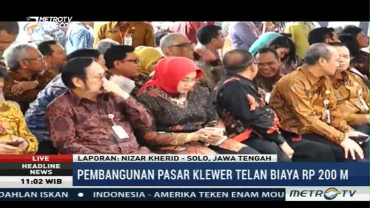 Jokowi Resmikan Pasar Klewer di Solo