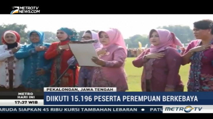 15 Ribu Perempuan Berkebaya di Pekalongan Pecahkan Rekor MURI
